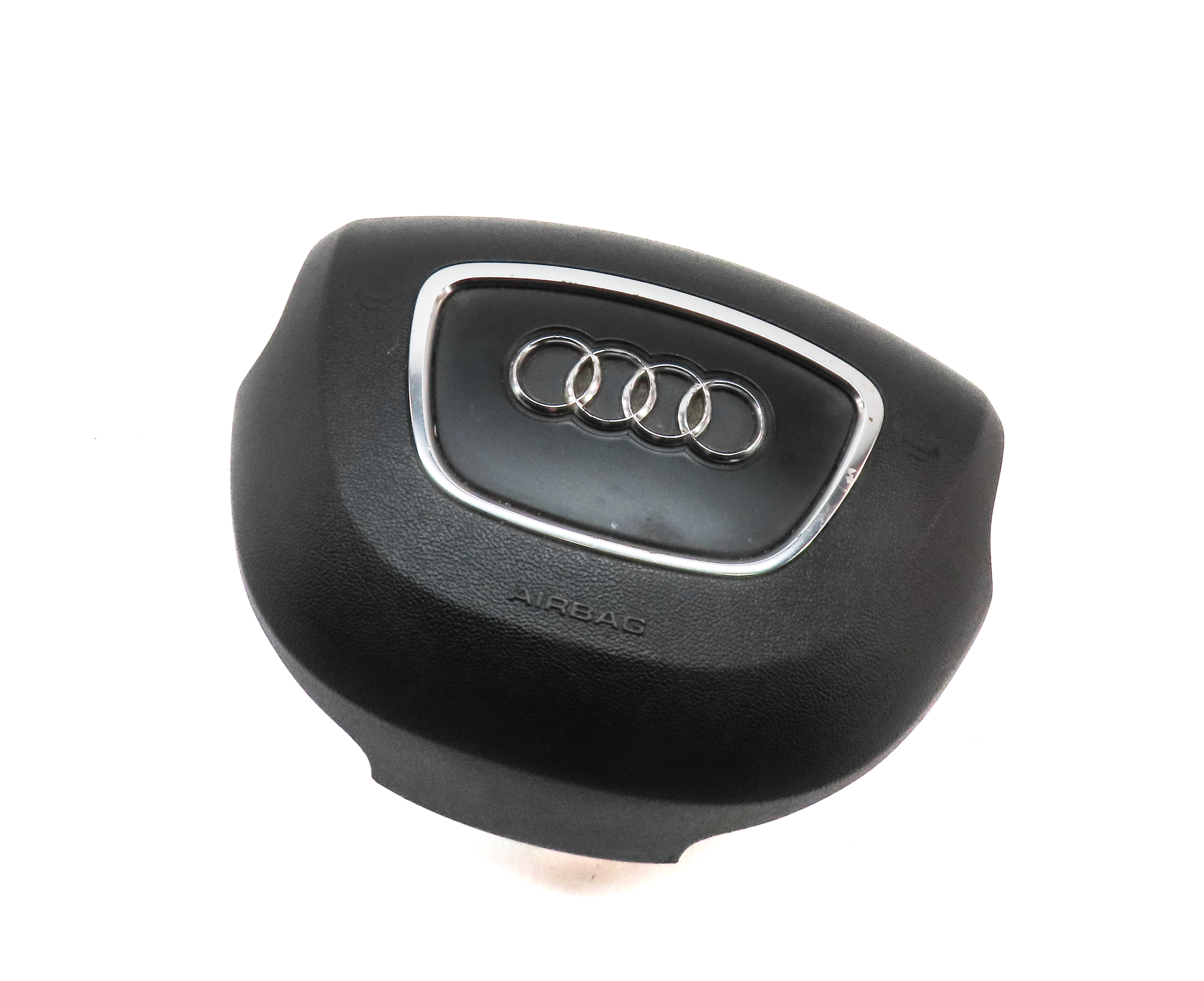 2011-2015 AUDI Q7 (4L) LEFT DRIVER STEERING WHEEL SRS AIRBAG AIR BAG (BLACK) — exact item pictured